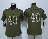 Women Nike Limited Tampa Bay Buccaneers #40 Alstott Green Salute To Service Jersey,baseball caps,new era cap wholesale,wholesale hats